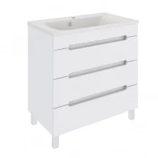 AQUA DE MARCO Тумба напольная с раковиной OLIVIA 80см, три ящика, белый 2080COLI/F/3; 280OLIVIA