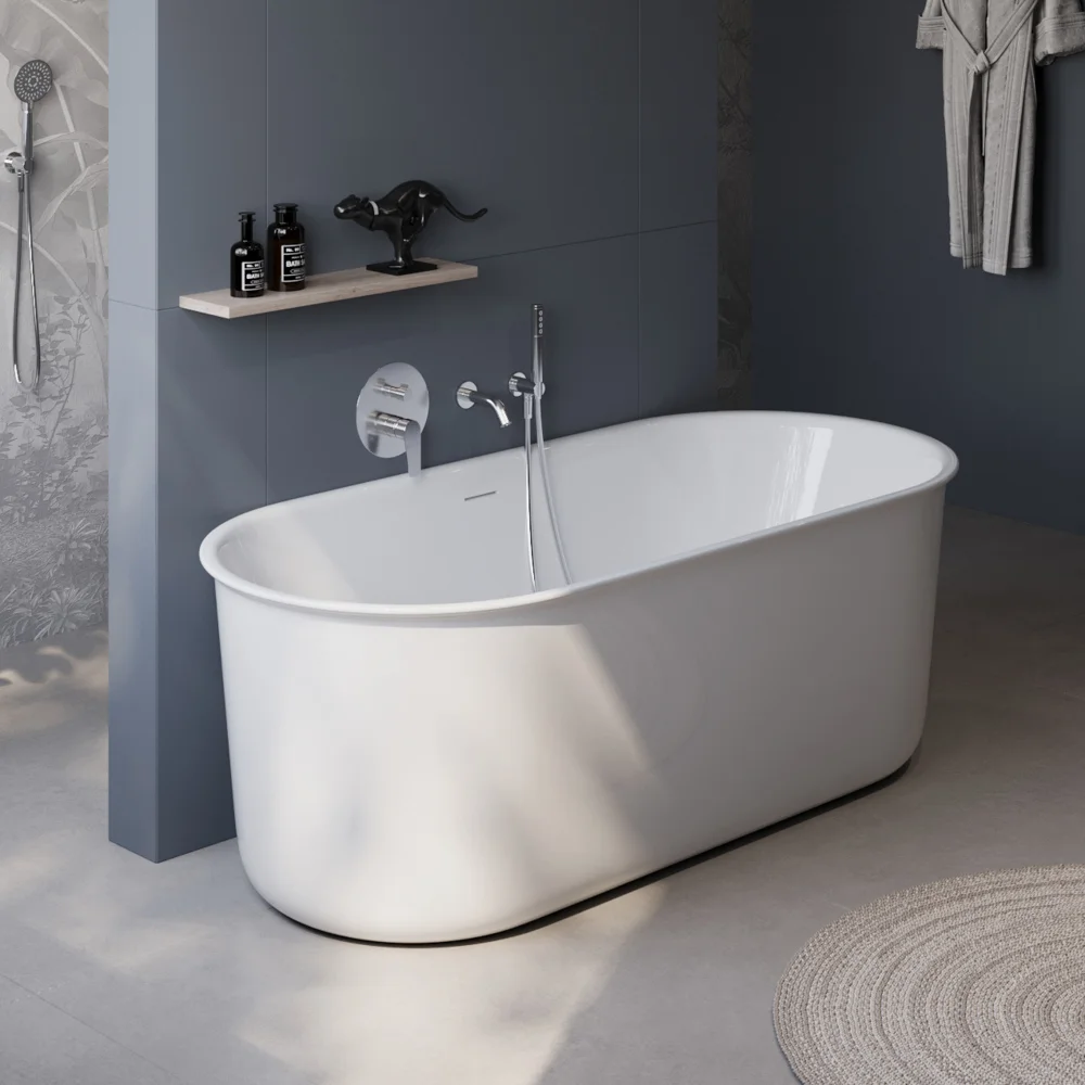 Приобрести belbagno акриловая ванна 170х78 см, отдельно стоящая, белая bb709-1700-780