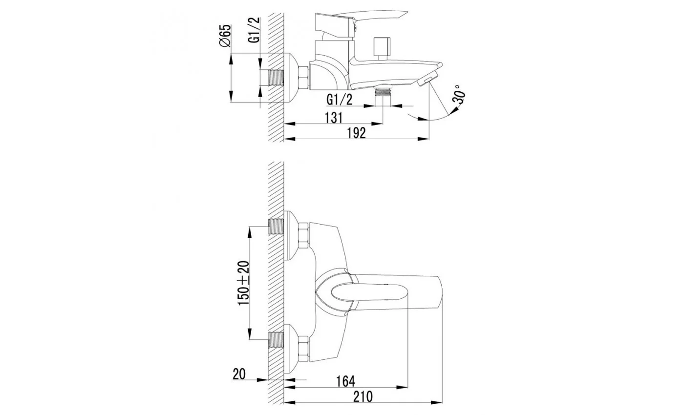 Приобрести lemark смеситель для ванны mars, хром lm3502c