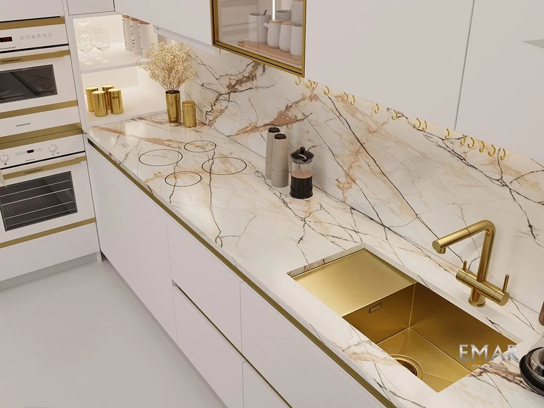 Приобрести emar кухонная мойка 70х40 см, золото emb-124 pvd emb-128a pvd nano golden