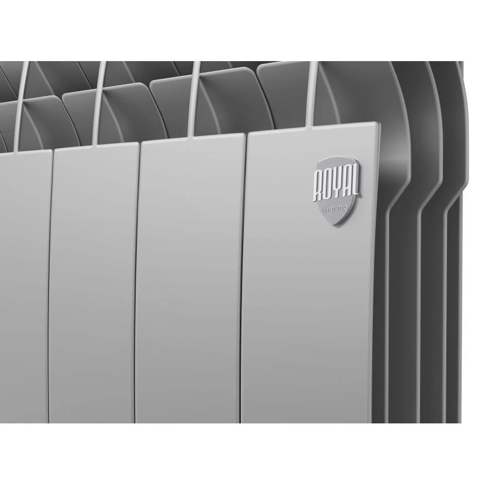 Приобрести royal thermo радиатор биметаллический biliner 500 /silver satin ( серебристый ) vr - 4 секц.