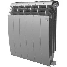 Royal Thermo Радиатор биметаллический BiLiner 500 /Silver Satin ( серебристый ) - 6 секц.