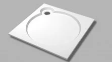CEZARES Поддон из искусственного камня TRAY 90х90см, встраиваемый TRAY-S-A-90-56-W