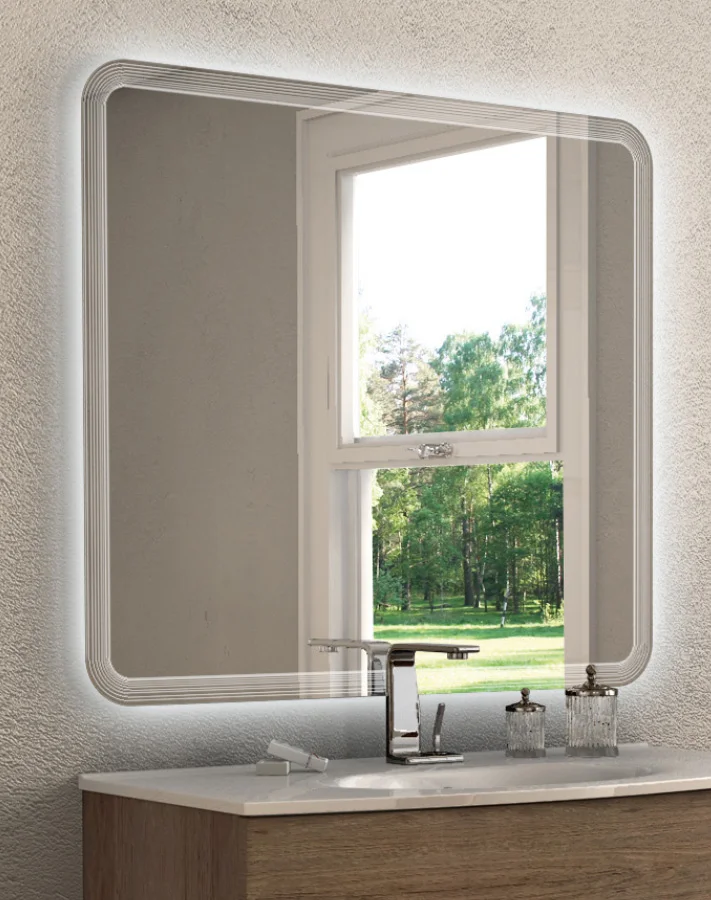 Приобрести cezares зеркало 100х90 см, led подсветка 54352