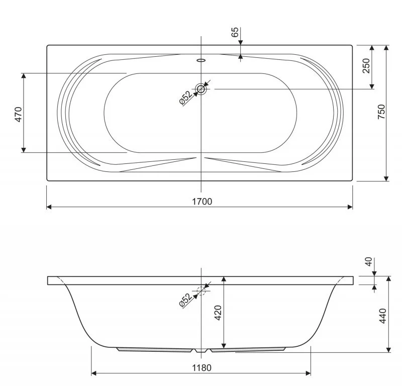 Приобрести cezares акриловая ванна amalfi 180x80см, amalfi-180-80-45
