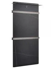 Полотенцесушитель электрический с каменной плитой Черный мрамор WONZON & WOGHAND STUTTGART, Темный графит (WW-A504-GM)