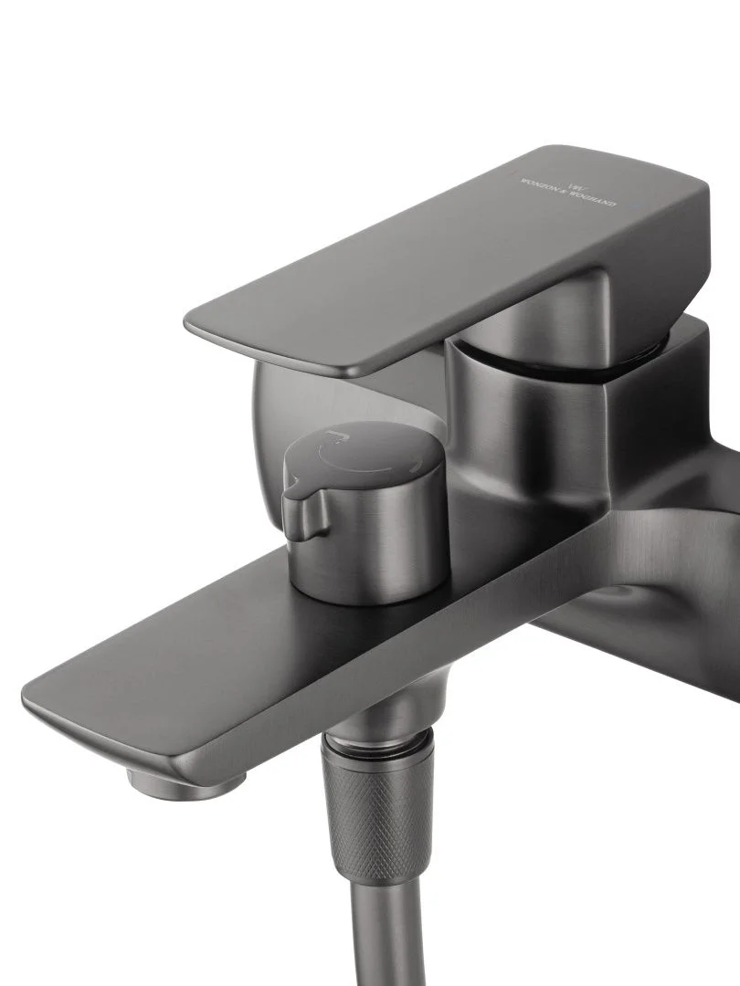 Приобрести смеситель для ванны с душем wonzon & woghand edge, темный графит (ww-88639003a-bgm)