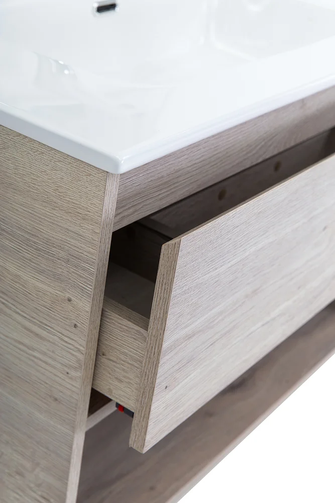 Приобрести belbagno тумба c раковиной kraft 80 см, с одним ящиком и полкой, подвесная rovere galifax bianco, белая раковина