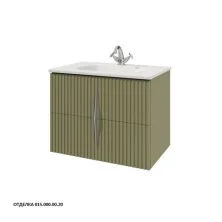 Caprigo Тумба с раковиной NOVARA 75 см, зеленая, эмаль