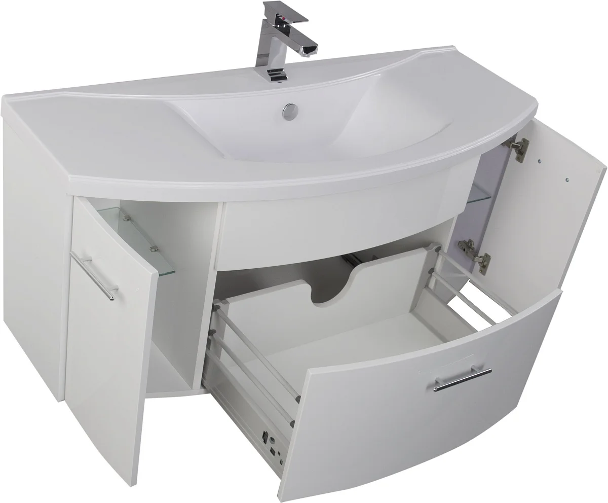 Приобрести aquanet раковина тренто 120х45 см, белая