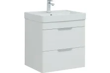Aquanet Тумба с раковиной Ирис new 60 см, белая глянец (2 ящика)