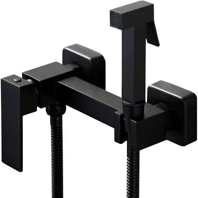 Приобрести grocenberg смеситель с гигиеническим душем, черный матовый gb101nbl