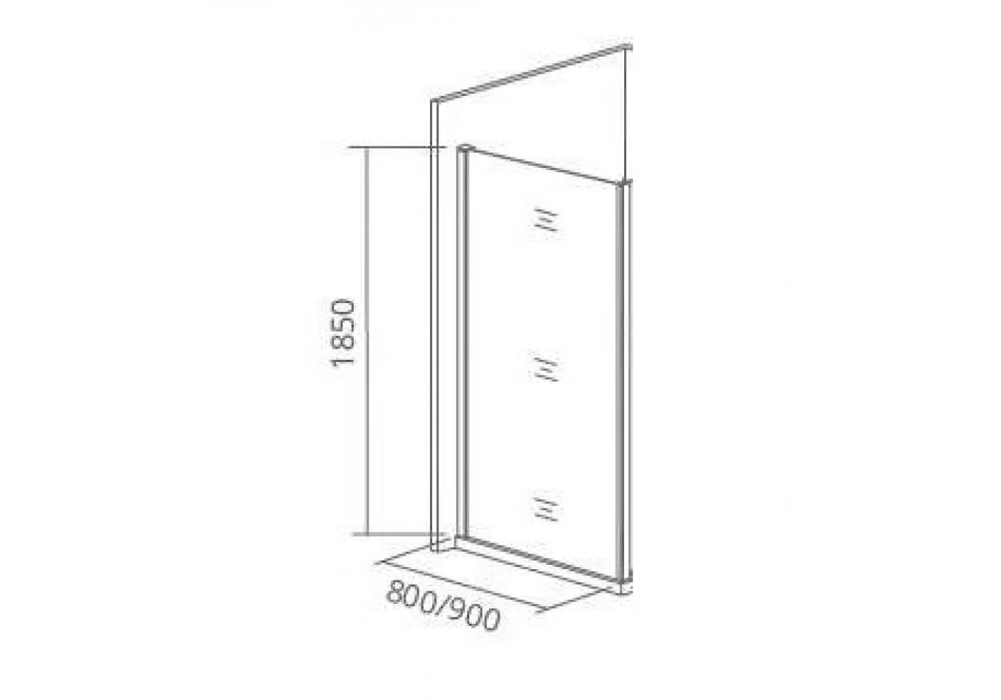 Приобрести стенка боковая bas infinity sp-80-g-ch 80 см (матовое стекло)
