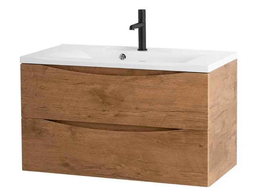 Приобрести тумба подвесная с раковиной belbagno marino-1000-2c-so-rn-p 100 см, rovere nature