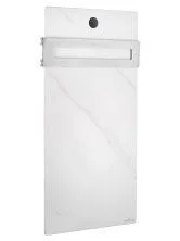 Полотенцесушитель электрический с каменной плитой Белый мрамор WONZON & WOGHAND STUTTGART, Брашированный никель (WW-A501-BR)