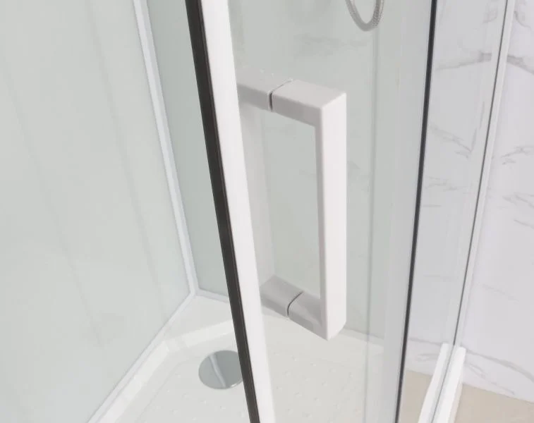 Приобрести frank душевая кабина f420 white, низкий поддон, полукруглая