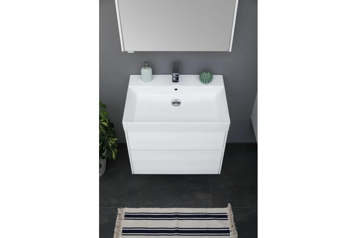 Приобрести aquanet тумба с раковиной бруклин 60 см, белая