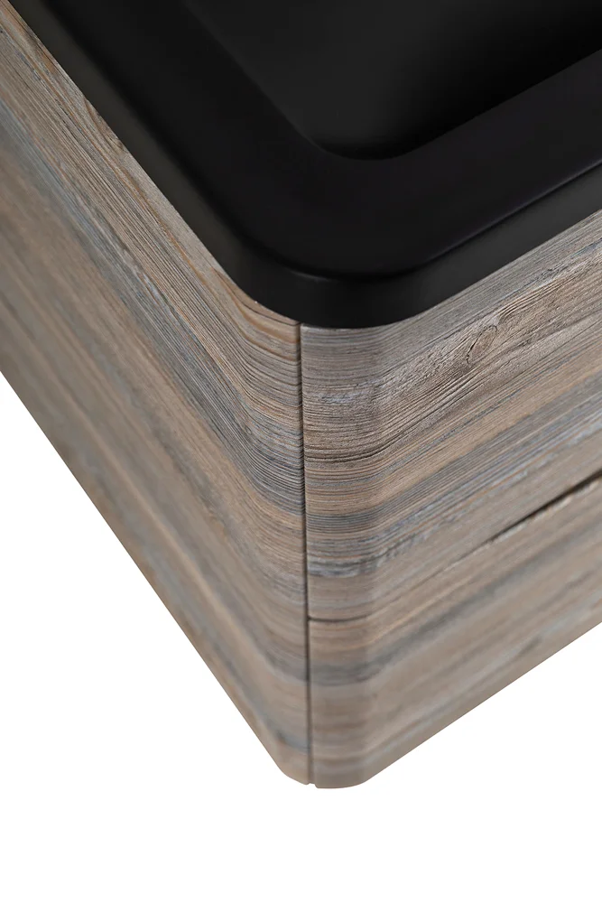 Приобрести belbagno тумба с раковиной acqua 80 см, подвесная pino scania, чёрная раковина