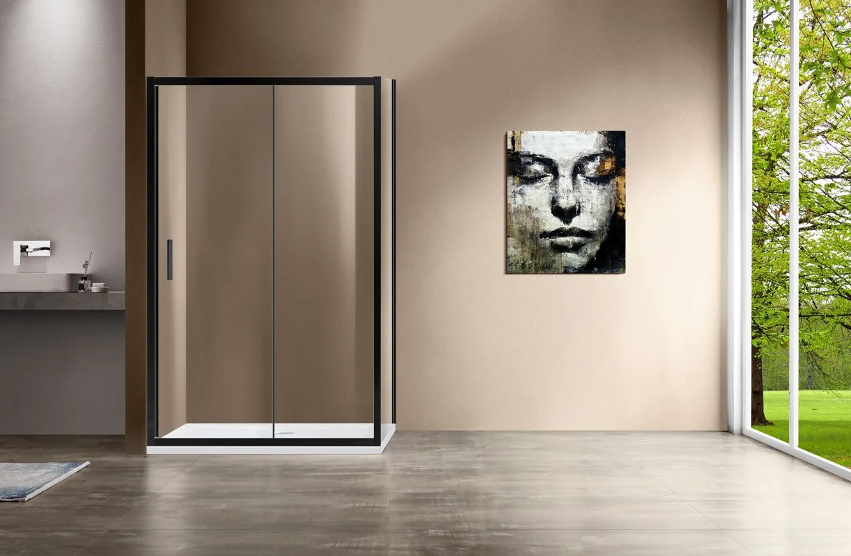 Приобрести vincea душевое ограждение garda 90х140 см, прозрачное, черное vsr-1g9014clb