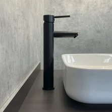 Comforty Высокий смеситель для раковины 31 см, черный матовый, FC018B-CMT