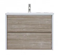 Тумба подвесная с раковиной Velvex Gesso 80 см светлое дерево tpGES.80.2Y-25.21