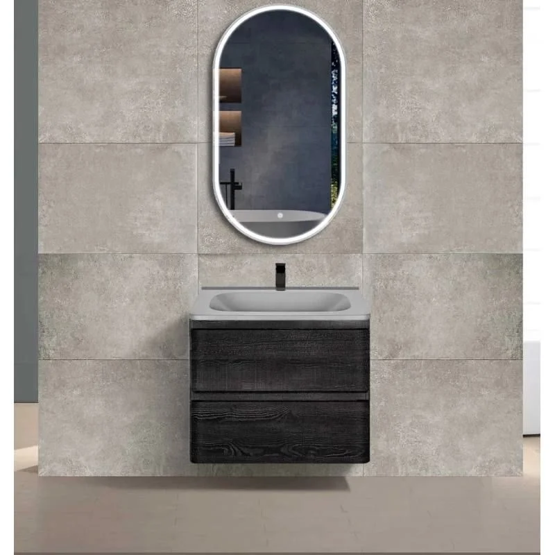 Приобрести vincea тумба подвесная vico 60 см, карбон с серой матовой раковиной vmc-2v600cn;vcb-2vp600g