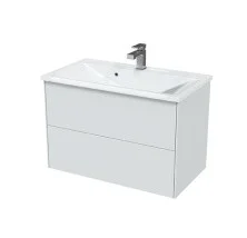 Sole Тумба подвесная Ultra 80 см с раковиной Premier 80, белая матовая УТ000068461