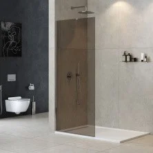 Cezares Душевая перегородка LIBERTA 110 см, бронза\хром LIBERTA-L-1-TB-110-BR-Cr