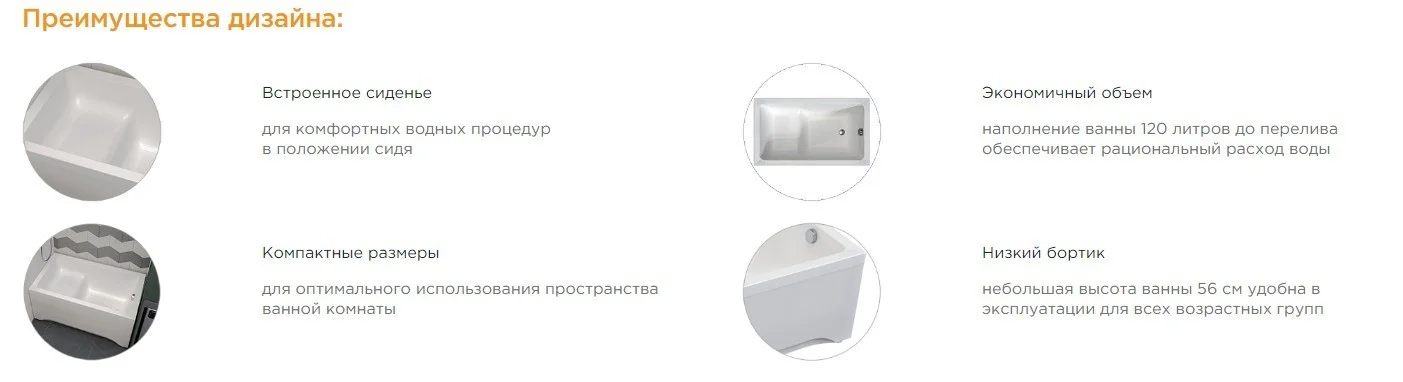 Приобрести акриловая ванна радомир джоанна 1200x700 см ( комплект каркас и слив )