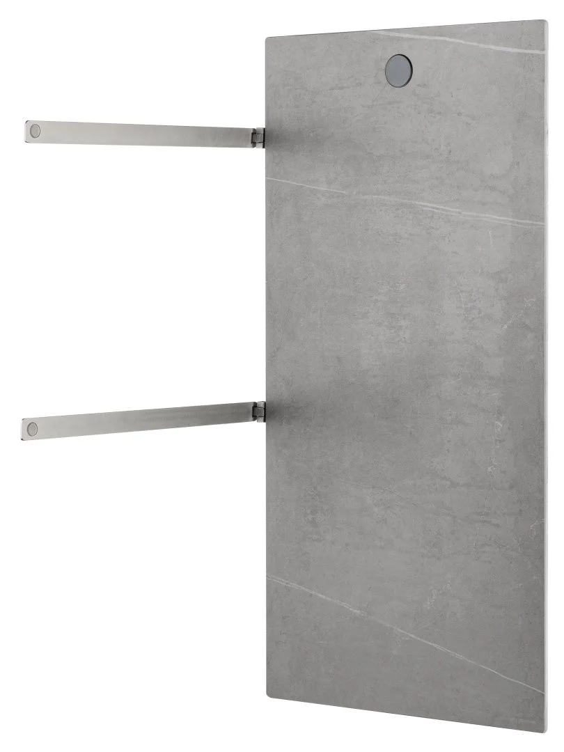 Приобрести полотенцесушитель электрический с каменной плитой серый мрамор wonzon & woghand stuttgart, брашированный никель (ww-a502-br)