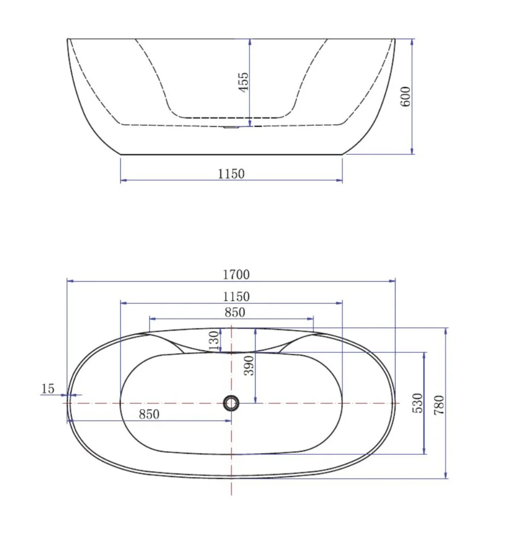 Приобрести aquanet акриловая ванна family sweet 170x78 см, черная 155778-gw-mb gloss finish
