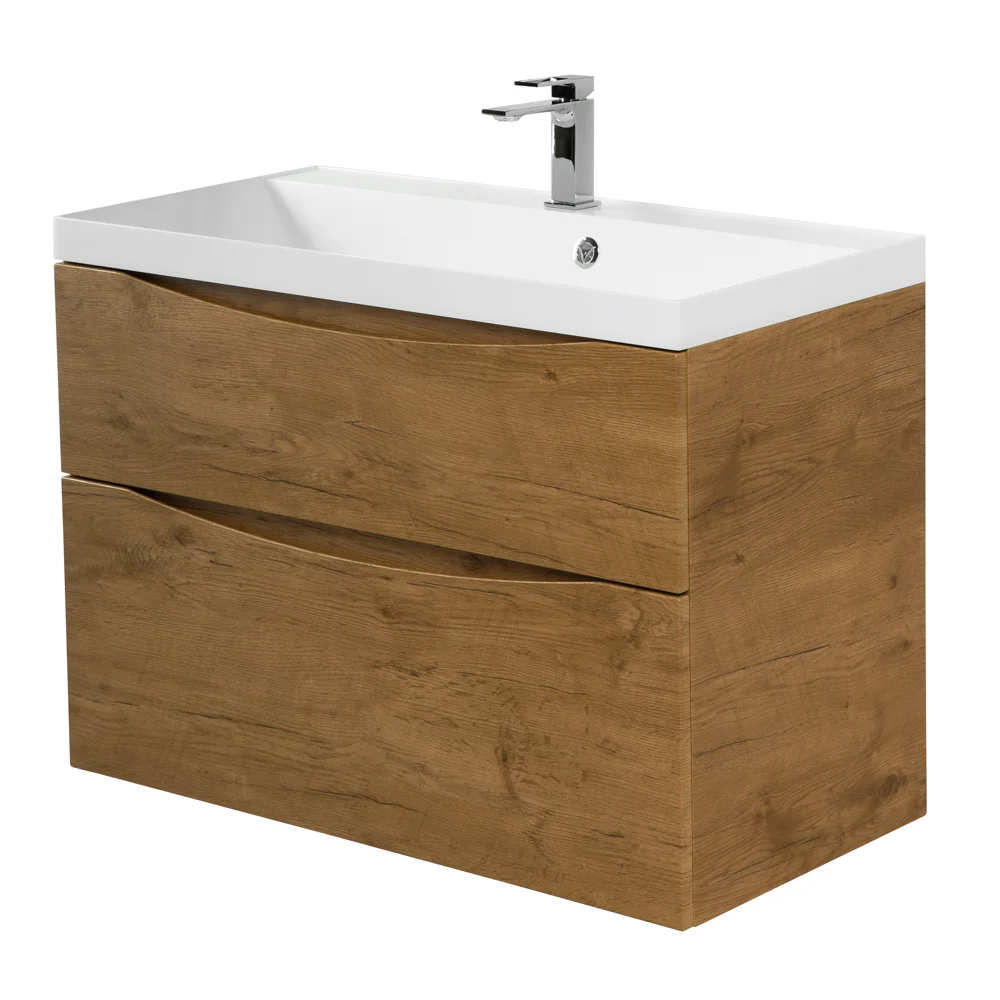 Приобрести belbagno тумба с раковиной marino-h60 80 см, подвесная rovere nature, белая раковина