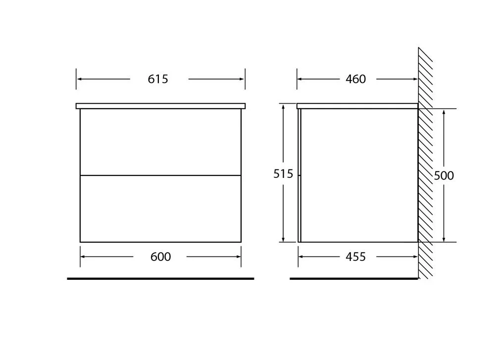 Приобрести тумба подвесная с раковиной belbagno etna-600-2c-so-rw-p 60 см, rovere moro