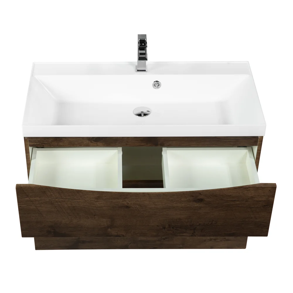 Приобрести belbagno тумба с раковиной marino-h60 90 см, подвесная rovere moro, белая раковина