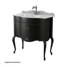 Caprigo Тумба с раковиной BOURGET 80 см, черная, эмаль 11012 4