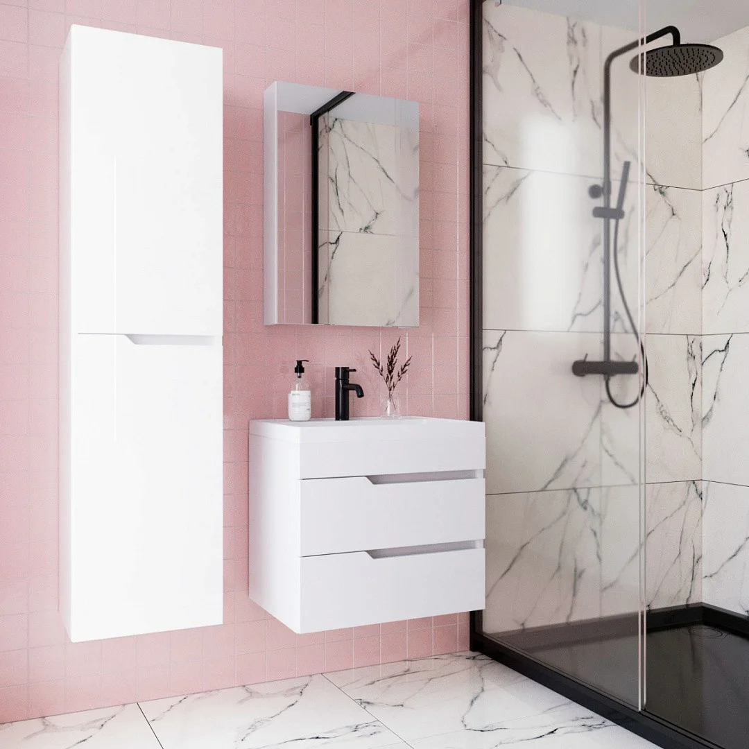 Приобрести тумба подвесная итана александра 60 с раковиной classica 60, белый глянец