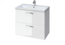Тумба подвесная с раковиной Cersanit Melar 80 см, 2 ящика, белый