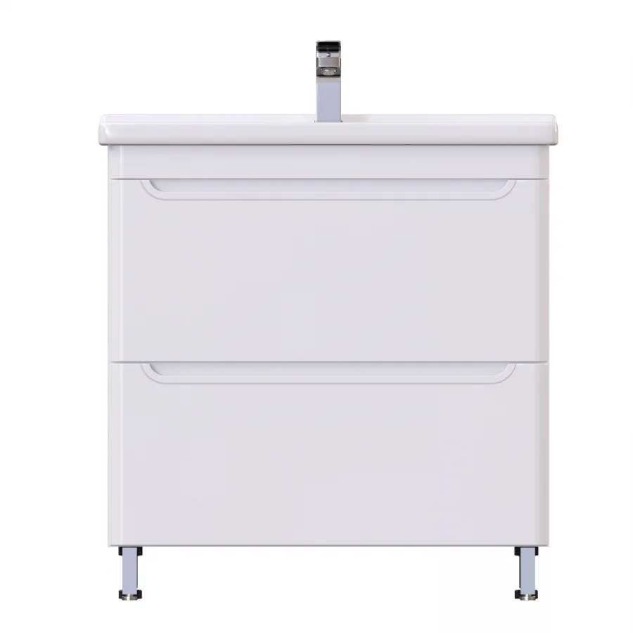 Приобрести mirsant тумба напольная сити 80 см с раковиной миранда-80, белая ут000080938