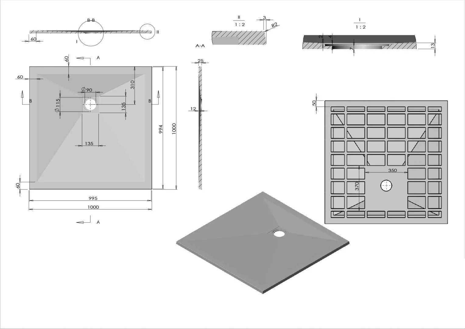 Приобрести vincea душевой поддон 100х100 см, квадратный, белый матовый vst-4sr1010w