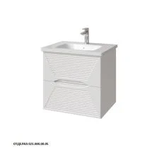 Caprigo Тумба с раковиной MODO-Smalty Terza 60 см, белая, эмаль