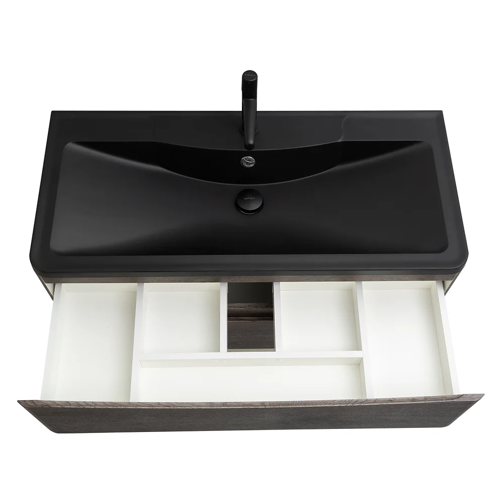 Приобрести belbagno тумба с раковиной acqua 80 см, подвесная rovere nature grigio, чёрная раковина