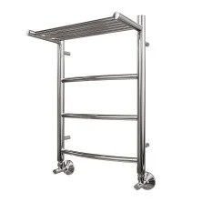 Полотенцесушитель водяной Point 500х600 Афина П3 с полкой, хром PN04156P