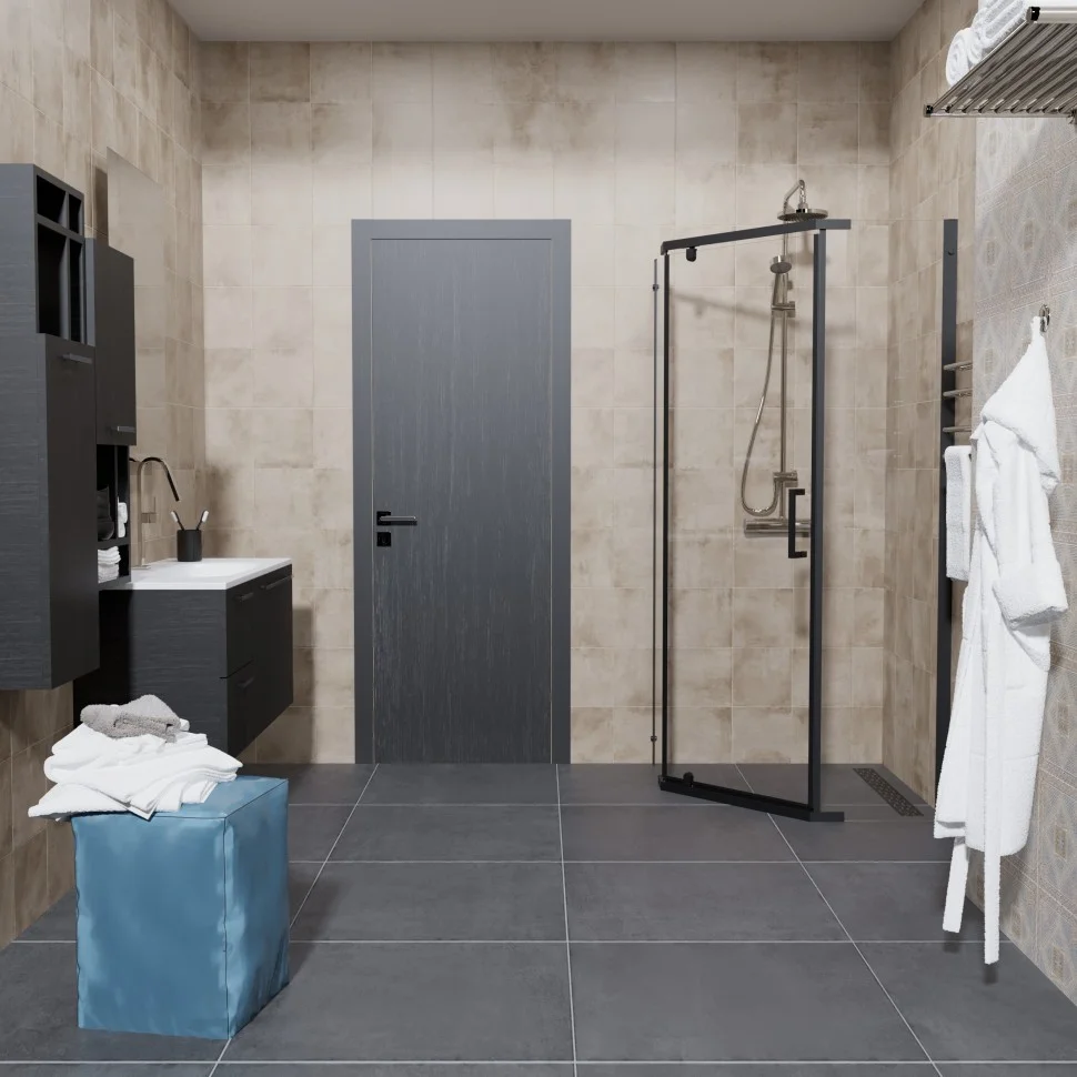 Приобрести triton душевое ограждение дека а 90x90 см, черное щ0000059783