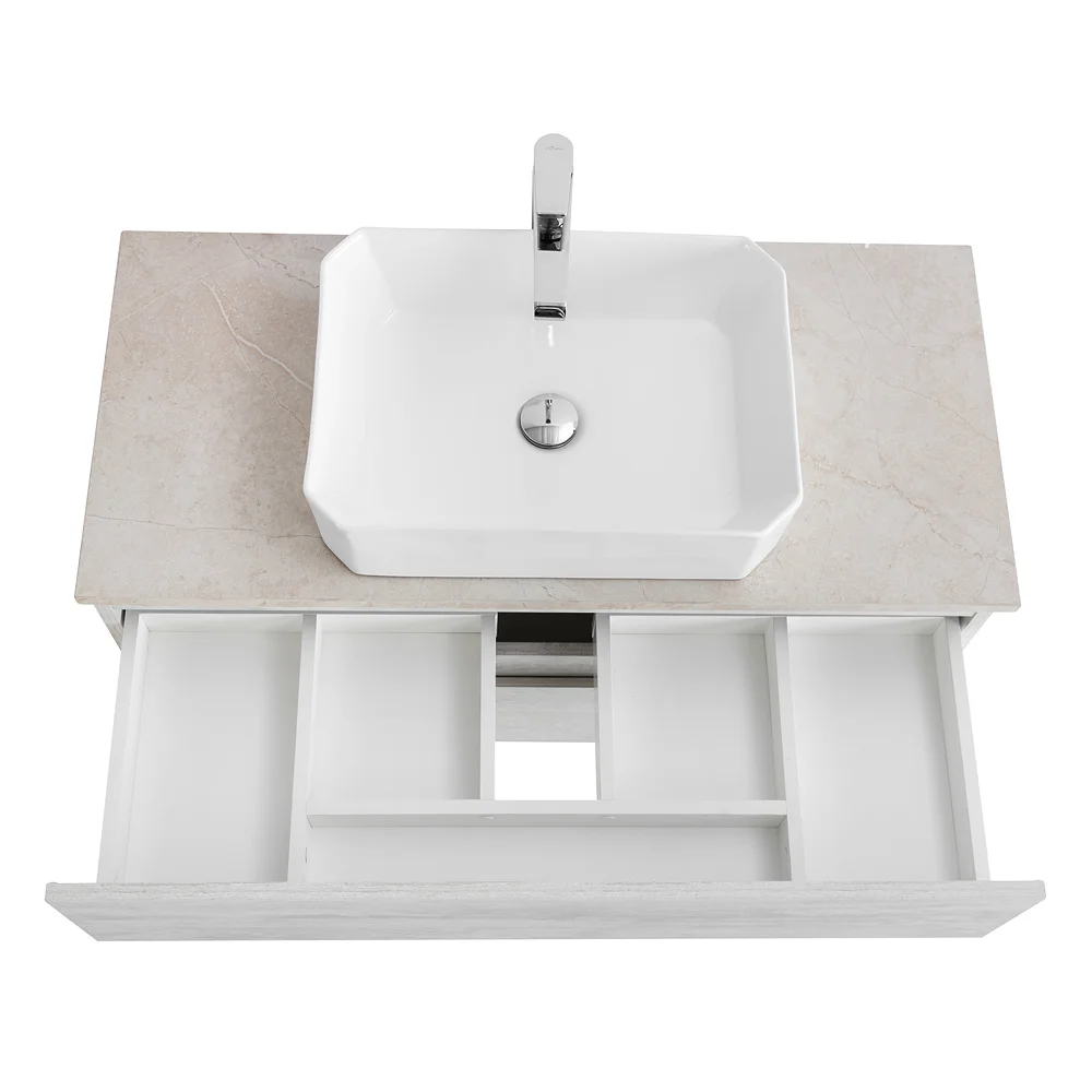 Приобрести cezares тумба со столешницей molveno 46 100 см legno bianco, белая molveno 46-100-2c-so-lb