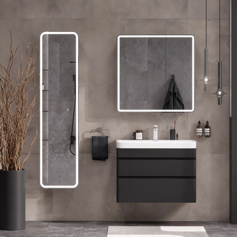 Приобрести equil тумба подвесная с раковиной eltoro 80 см, черная tpeltr80.2y-03