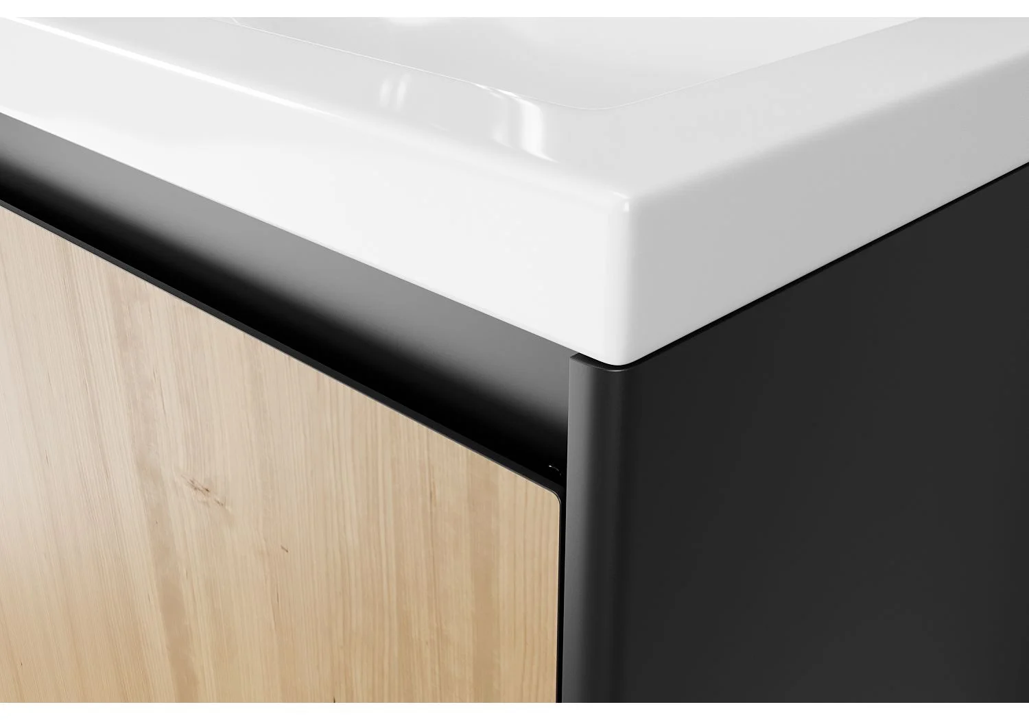 Приобрести тумба подвесная с раковиной velvex klaufs 70 см tpkla.70.1y-617.217, черный/дерево