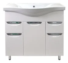 Loranto Тумба напольная с раковиной Стиль-100/2 100х80 см, белая (CS00070580)
