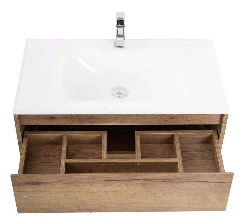 Приобрести тумба подвесная с раковиной belbagno kraft-800-2c-so-rt 80 см, rovere tabacco