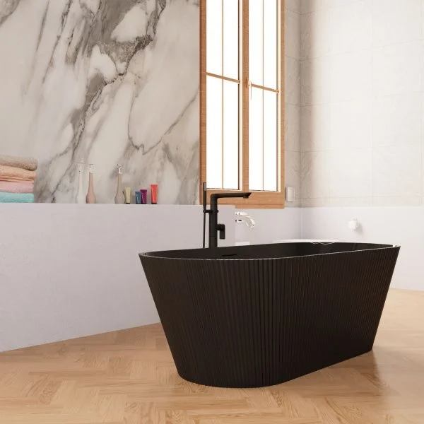 Приобрести frank акриловая ванна f6103 black/black 170х75 см, отдельностоящая