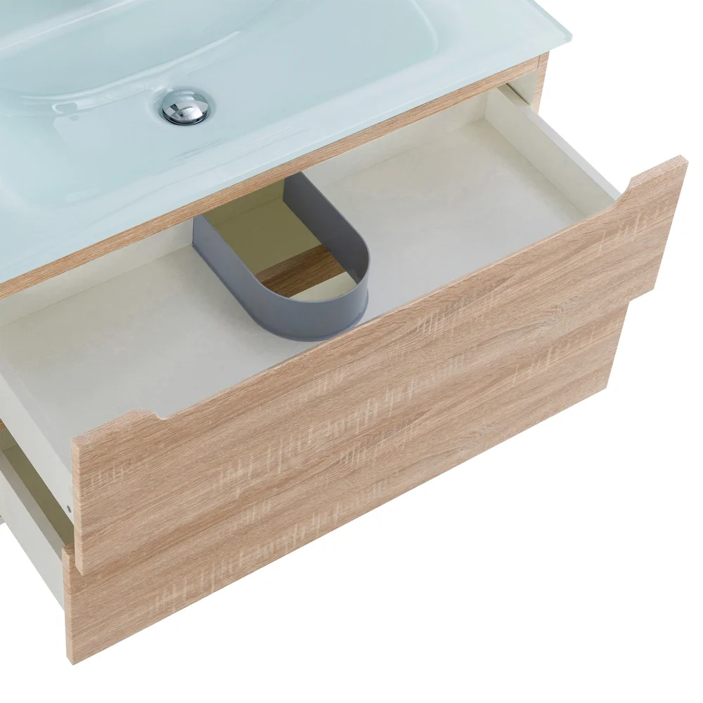 Приобрести belbagno тумба с раковиной etna 80 см, подвесная rovere bianco, стеклянная раковина